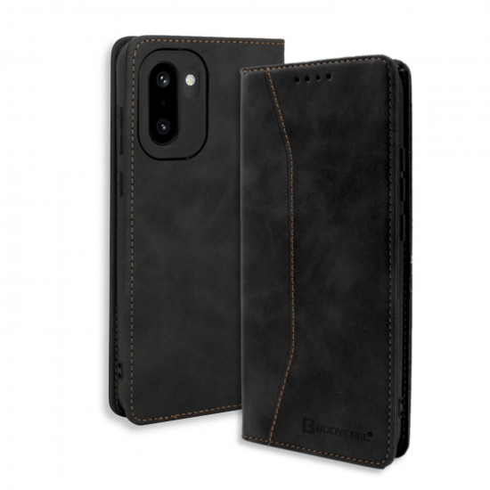 Bodycell Book Case Pu Leather Oneplus 15R Black