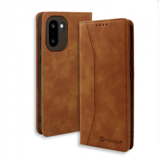Bodycell Book Case Pu Leather Oneplus 15R Brown