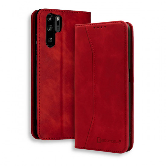 Bodycell Book Case Pu Leather Huawei P30 Pro Red