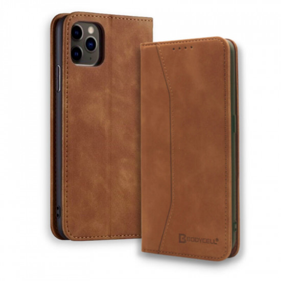 Bodycell Book Case Pu Leather iPhone 11 Pro Max Brown