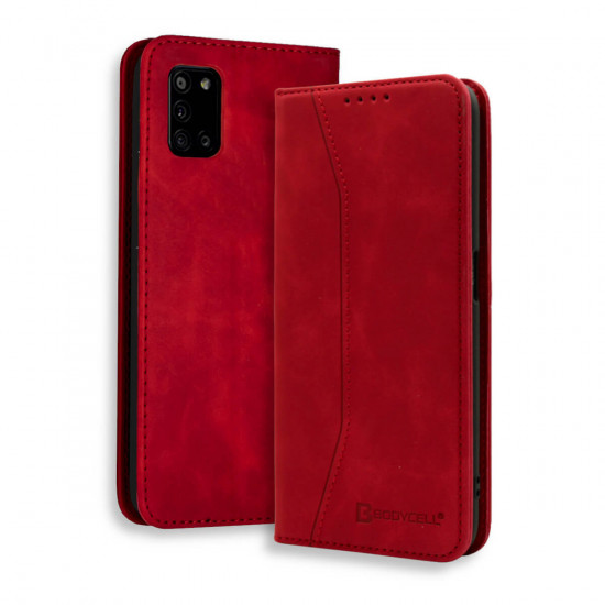 Bodycell Book Case Pu Leather Samsung A31 Red