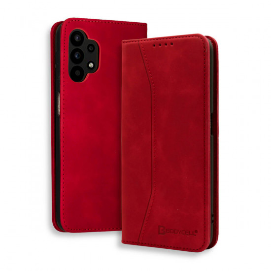 Bodycell Book Case Pu Leather Samsung A32 4G Red