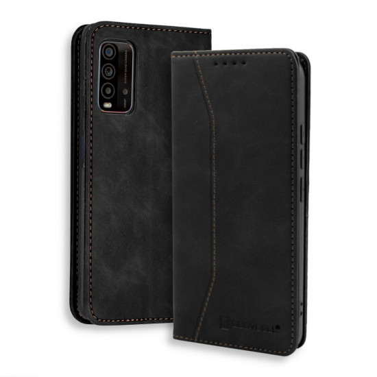 Bodycell Book Case Pu Leather Xiaomi Redmi 9T Black