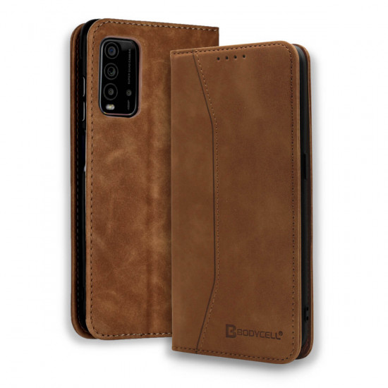 Bodycell Book Case Pu Leather Xiaomi Redmi 9T Brown