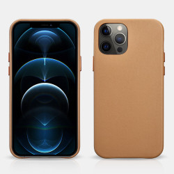 iCarer RIX 1206 iPhone 12/12 Pro Leather Back Cover Brown