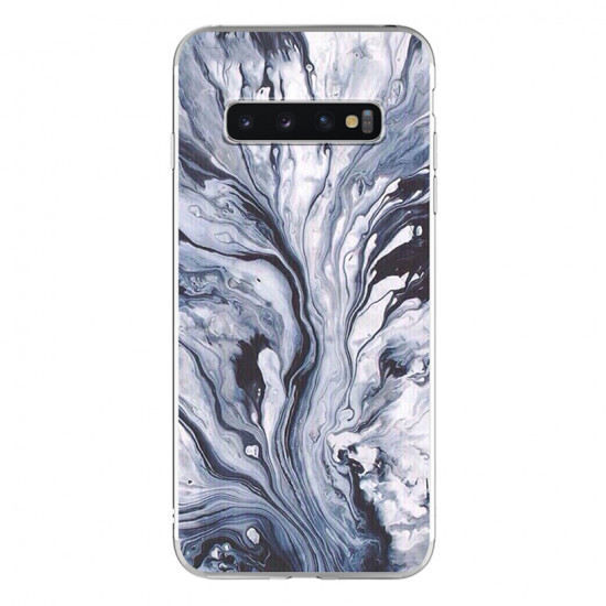 Silicon Marble Case Samsung S10 SM2 Blue/White