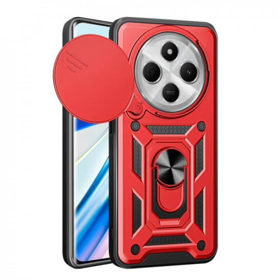 Bodycell Armor Slide Cover Case Xiaomi Redmi 14C 4G/Poco C75 Red