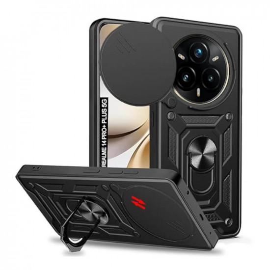 Bodycell Armor Slide Cover Case Realme 14 Pro Plus Black
