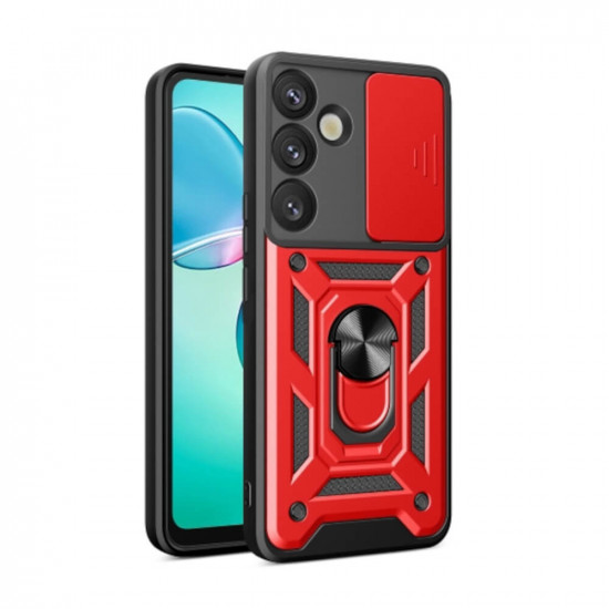 Bodycell Armor Slide Cover Case Samsung S25 Plus 5G Red