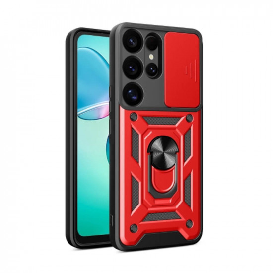 Bodycell Armor Slide Cover Case Samsung S25 Ultra 5G Red