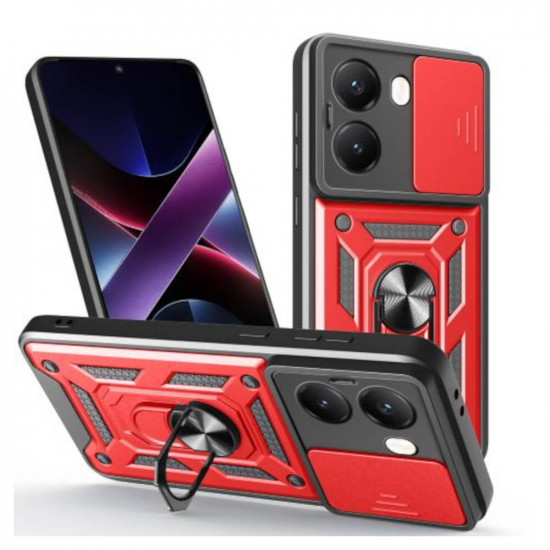 Bodycell Armor Slide Cover Case Xiaomi Poco X7 Pro Red