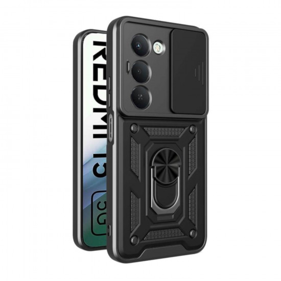 Bodycell Armor Slide Cover Case Xiaomi Redmi 15 5G Black