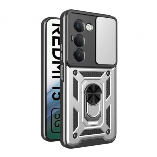 Bodycell Armor Slide Cover Case Xiaomi Redmi 15 5G Silver
