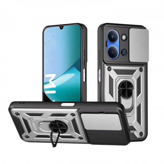 Bodycell Armor Slide Cover Case Xiaomi Redmi 15C 5G Silver