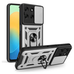 Bodycell Armor Slide Cover Case Motorola G56 Silver