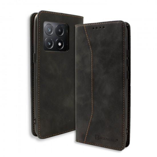 Bodycell Book Case Pu Leather Xiaomi Poco X6 Pro 5G Black