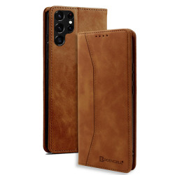 Bodycell Book Case Pu Leather Samsung S25 Ultra 5G Brown