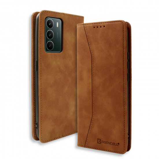 Bodycell Book Case Pu Leather Realme C75 Brown