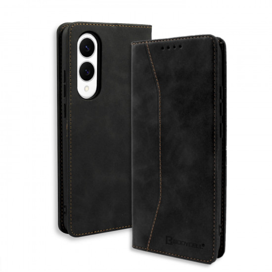 Bodycell Book Case Pu Leather Samsung S25 Edge Black
