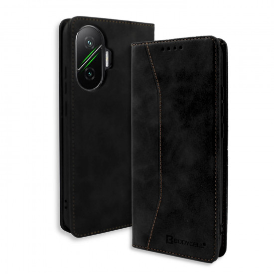 Bodycell Book Case Pu Leather Xiaomi Poco F7  Black