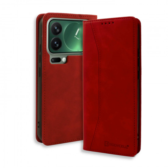 Bodycell Book Case Pu Leather Xiaomi 17 Pro Max Red