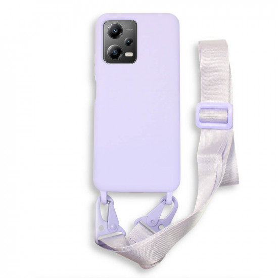 Bodycell Silicon Case με Λουρακι Xiaomi Poco X5/Note 12 5G Violet