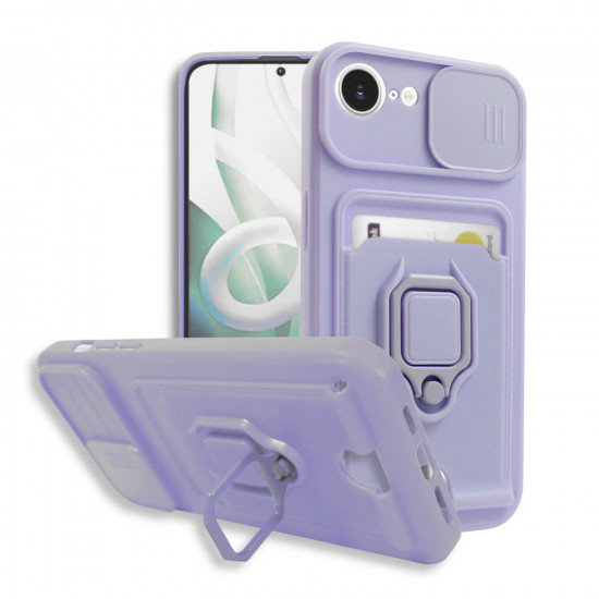 Bodycell Multifunction Case Με Κορδονι iPhone 16e Purple