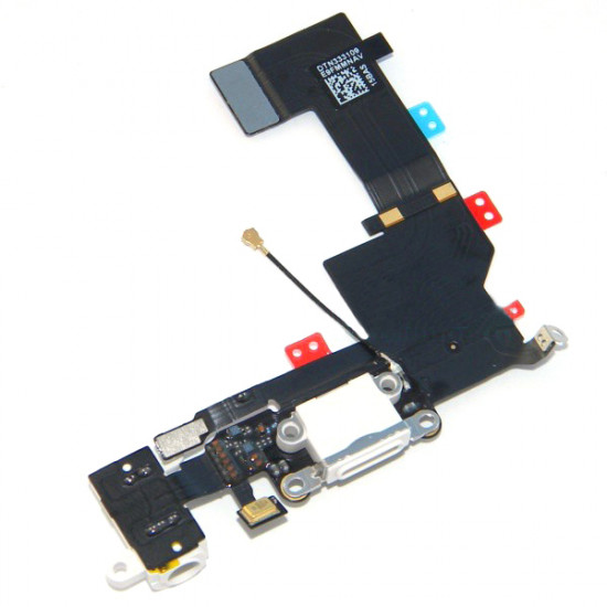 Επαφή Φόρτισης Apple iPhone 5S με Μικρόφωνο και Επαφή Ακουστικών Λευκό OEM Type A 05889