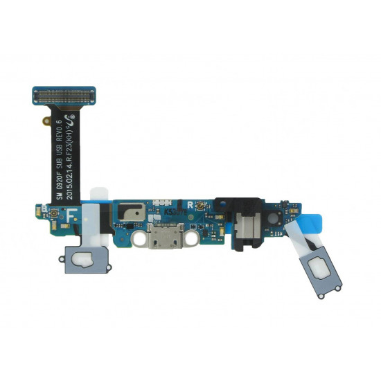 Καλώδιο Πλακέ Samsung SM-G920F Galaxy S6 με Επαφή Φόρτ, Μικρόφ, Πλήκ Αφής και Κεντ Πλήκ Μπλέ - Χρυσαφί Original GH96-08275B 12080