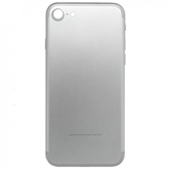 Καπάκι Μπαταρίας με Πλαίσιο για Apple iPhone 7 Ασημί με Τζαμάκι Κάμερας, Θύρα SIM και Εξωτερικά Πλήκτρα OEM Type A 22103