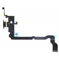 Επαφή Φόρτισης Apple iPhone XS Max με Καλώδιο Πλακέ και Μικρόφωνο Μαύρο OEM Type A 25045