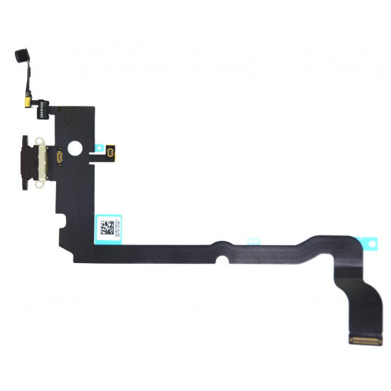 Επαφή Φόρτισης Apple iPhone XS Max με Καλώδιο Πλακέ και Μικρόφωνο Μαύρο OEM Type A 25045
