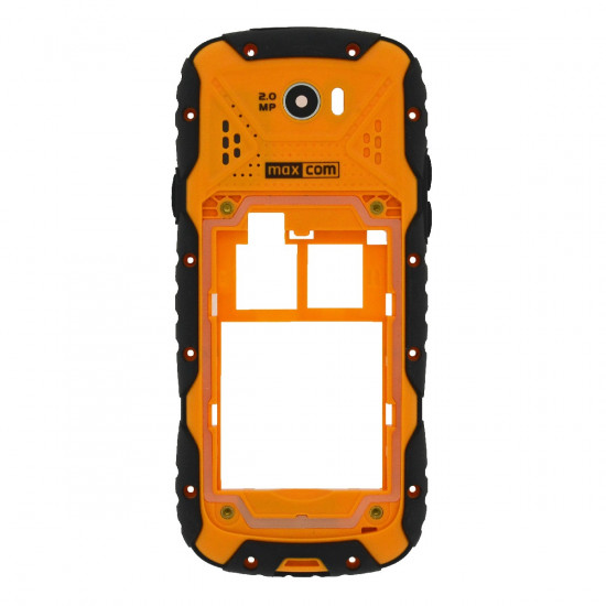 Μεσαίο Πλαίσιο Maxcom MM920 Πορτοκαλί-Μαύρο με Πλαϊνά Πλήκτρα και Τζαμάκι Κάμερας Original MM920GSMV1 28898