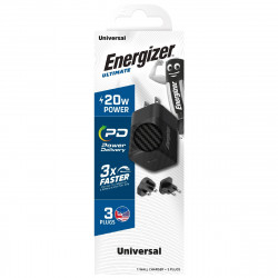 Φορτιστής Ταξιδίου Energizer A20MU με USB-C PD20W Fast Charge Μαύρο 32890