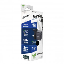 Φορτιστής Ταξιδίου Energizer Fast Charge με USB-C 30W  Μαύρος με UK Plug 46314