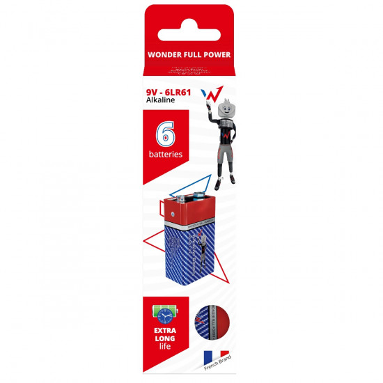 Μπαταρία Αλκαλική Wonder Full Power 6LR61 9V  Τεμ. 6 46419