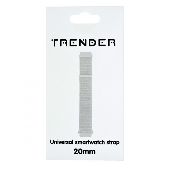 Ανταλλακτικό Λουράκι Trender TR-NY20WH Nylon 20mm Λευκό 36211