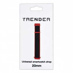 Ανταλλακτικό Λουράκι Trender TR-NY20BKRD Nylon 20mm Κόκκινο-Μαύρο 36212
