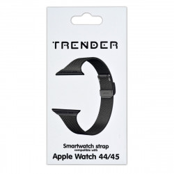 Ανταλλακτικό Λουράκι Trender TR-AST45BK Apple Steel 44/45mm Μαύρο 36223