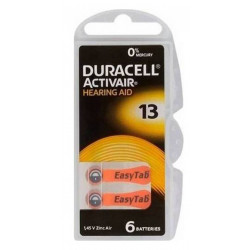 Μπαταρίες Ακουστικών Βαρηκοΐας Duracell 13 Activair 1,45V Τεμ. 6 21712