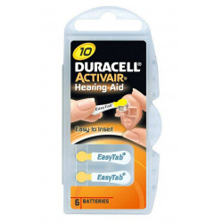 Μπαταρίες Ακουστικών Βαρηκοΐας Duracell 10 Activair 1,45V Τεμ. 6 21014