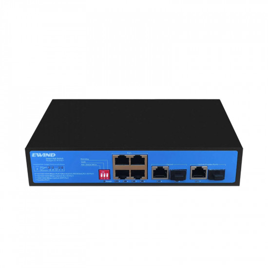 Ethernet Switch Ewind EW-S1907CG-AP 4x10/100/1000Mbps  + 1x1000Mbps  RJ45 Port+1x1000Mbps  SFP Port+ 1xCombo Port Gigabit PoE Switch 40548