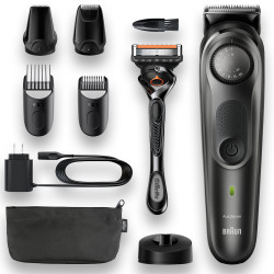 Επαναφορτιζόμενη Κουρευτική Μηχανή Braun BT7340 + Gillette ProGlide 46747