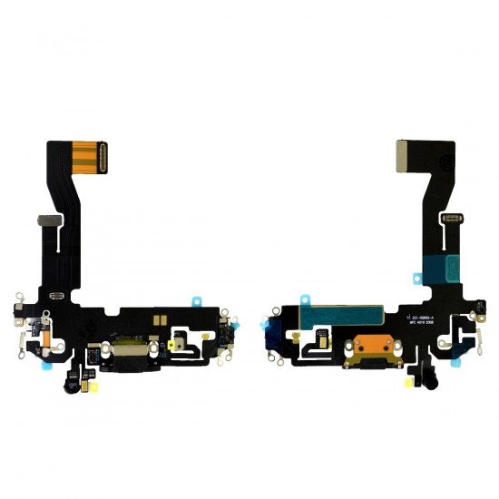Επαφή Φόρτισης Apple iPhone 12 με Μικρόφωνο και Πλακέτα OEM Type A Μαύρο 45441