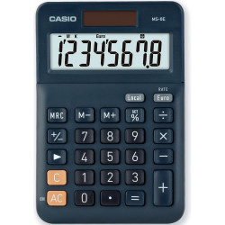 Αριθμομηχανή Dual 8 Ψηφίων LCD Display Casio MS-8E Μπλε 50965