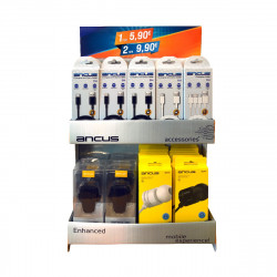 Stand με Αξεσουάρ Ancus, Hands Free, Φορτιστές και Καλώδια Σύνδεσης 48 Τεμαχίων UK Version 46300