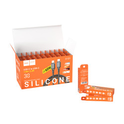 Καλώδιο Σύνδεσης Hoco X101 Silicon Assistant USB-C σε USB-C Fast Charging 60W Μαύρο 1m Σετ 30 τμχ 47039