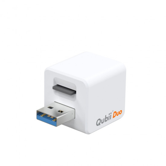 Auto-Backup Αντάπτορας Qubii Duo USB Συμβατό με Android και iOS για Αρχεία, Επαφές και Social Media Λευκός 39103