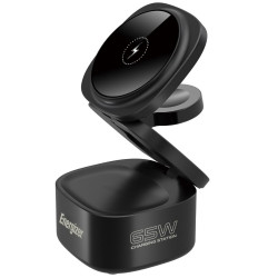 Επιτραπέζιος Φορτιστής 5 σε 1 Energizer WCP311 65W με 1xUSB-C 65W 1xUSB-A 18W και Ασύρματη Φόρτιση 15W Μάυρος 49863