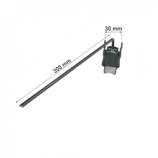 Γάντζος Μονός 30cm Μεταλλικός Flip Back για Διάτρητο Πάνελ 47900